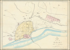 Plan of Delhi and its Environs By Edward Weller