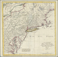 United States and American Revolution Map By Tomás López