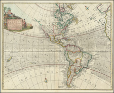 A New and Accurate Map of America . . . Exhibiting the Course of the Trade Winds both in the Atlantic & Pacific Oceans By Emanuel Bowen