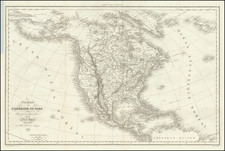 North America Map By Adolphe Hippolyte Dufour