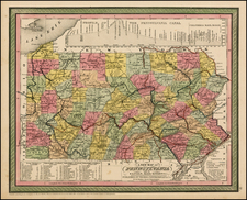 Mid-Atlantic Map By Samuel Augustus Mitchell