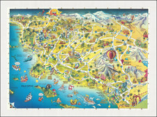 California, Los Angeles and San Diego Map By Ross Anzalone
