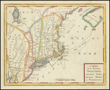 Carte de la Nouvelle Angleterre, Nouvelle York, Nouvelle Jersey, et Pensilvanie..