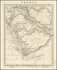 Arabia Sive Regio inter Mare Medio, Arabicum Sinum, Mare Erythraeum, Persicum Sinum, et Euphratem fl. sita