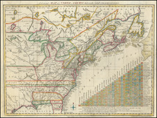 United States, North America and Canada Map By John Lodge