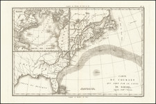 Atlantic Ocean and United States Map By Nicolas Desmarest  &  Jean Baptiste Bory de Saint-Vincent