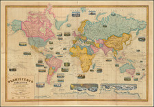 World Map By Alexandre Vuillemin / Garnier Frères.