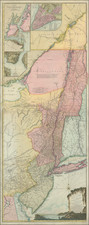 New England, Vermont, New York City, New York State, Mid-Atlantic, New Jersey and American Revolution Map By Sayer & Bennett / Thomas Pownall