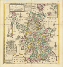 A New and Correct Map of Scotland & the Isles.  Containing all ye Cities, Market Towns, Boroughs &c. the principal Roads, with ye Computer Miles from Town to Town. . . 