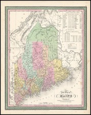 New England Map By Thomas, Cowperthwait & Co.