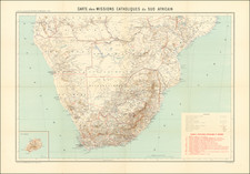 Carte des Missions Catholiques du Sud Africain By R. Hausermann