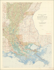 Louisiana and Mississippi Map By U.S. Army Map Service