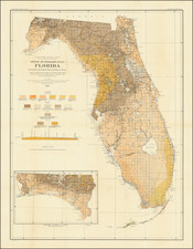 Florida and Geological Map By U.S. Geological Survey  &  Florida State Geological Survey