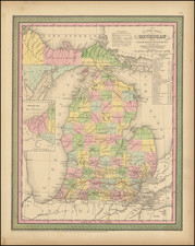 Michigan Map By Thomas, Cowperthwait & Co.