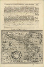 South America and America Map By Jodocus Hondius / Samuel Purchas