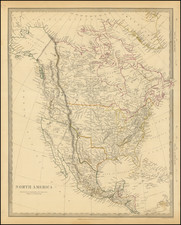 Texas and North America Map By SDUK