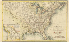 Map of the United States of America and Nova Scotia By Hinton, Simpkin & Marshall