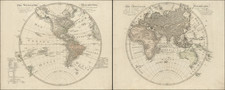 World Map By Schneider und Weigelschen  &  Daniel Friedrich Sotzmann