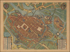 Poland Map By Georg Braun  &  Frans Hogenberg