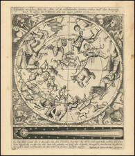 Celestial Maps Map By Casper Hersbach / Frans Hogenberg