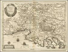 Croatia & Slovenia and Northern Italy Map By Matthaus Merian