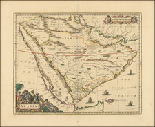 Middle East and Arabian Peninsula Map By Johannes Blaeu