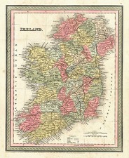 Europe and British Isles Map By Thomas, Cowperthwait & Co.