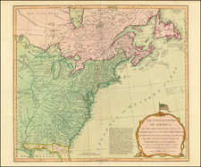 The United States of America with The British Possessions of Canada, Nova Scotia, New Brunswick and Newfoundland divided with the French and also The Spanish Territories of Louisiana and Florida according to the Preliminary Articles of Peace … 1794 By Richard Holmes Laurie  &  James Whittle