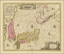 Nova Et Accurata Iaponiae Terrae Esonis Ac Insularum . . . (Korea shown as an island) By Jan Jansson / Valk & Schenk