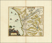 West Africa Map By John Ogilby