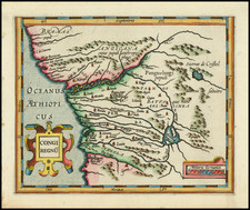 West Africa Map By Jodocus Hondius