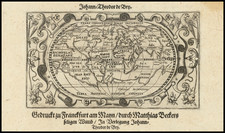 World Map By Theodor De Bry