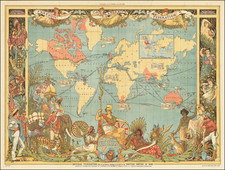 World, British Isles and Pictorial Maps Map By The Graphic Co. / Walter Crane