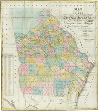 Georgia Map By Carlton Wellborn  &  Orange Green