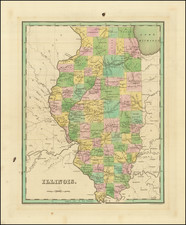 Illinois Map By Thomas Gamaliel Bradford