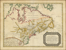 United States, Midwest, Canada and Eastern Canada Map By Nicolas Sanson