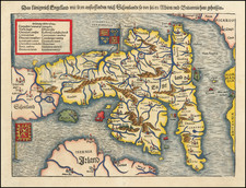 [ England ]   Das künigreich Engelland mit dem anstossenden reich Schottland so vor zeiten Albion und Britannia han geheissen. By Sebastian Munster