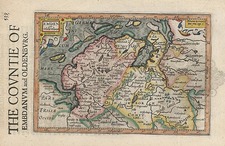 Europe, Netherlands and Germany Map By Henricus Hondius - Gerhard Mercator