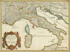 Italy Map By Melchior Tavernier