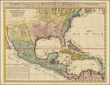 United States, South, Texas, Midwest and Southwest Map By Henri Chatelain