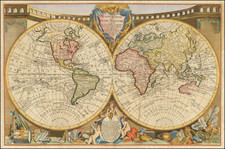 World Map By Jean Baptiste Louis Clouet / Louis Joseph Mondhare