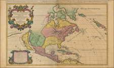 Amerique Septentrionale divisee en Ses Principales parties . . . . 1692  [California as an Island] By Alexis-Hubert Jaillot