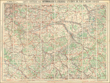 Paris and Île-de-France, Sud et Alpes Française and Nord et Nord-Est Map By A. Taride