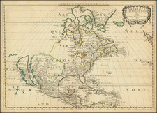 Midwest, North America and California as an Island Map By Nicolas Sanson