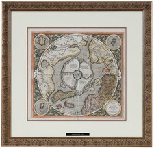 World, Northern Hemisphere and Polar Maps Map By Gerard Mercator