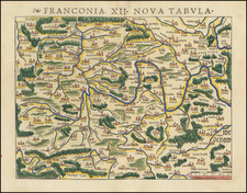 (1st State)  [ Duchy of Franconia ]   Franconia XII Nova Tabula By Sebastian Munster