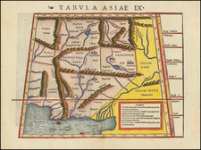 (First state!)  [ Northern India & Pakistan ]  Tabula Asiae IX  By Sebastian Munster
