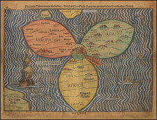 World, Holy Land and Curiosities Map By Heinrich Bunting