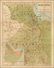 Italy and East Africa Map By Antonio Vallardi