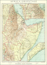 East Africa Map By Touring Club Italiano